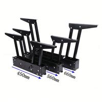 Mécanisme de levage à double amortissement, mécanisme de table relevable pliable et peu encombrant, extension de table avec pompe hydraulique