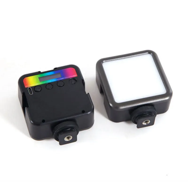 VL49 Portable Magnetic Mini Rechargeable LED RGB live Video fill light with 3 Cold Shoe for Canon Nikon SLR