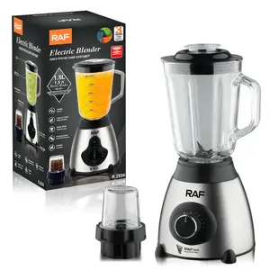 R295 Alta Qualidade Uso Doméstico 110V 220V Liquidificador Elétrico Liquidificador De Frutas 1.5L 2 Em 1 Smoothies Juicer 5 Velocidades Liquidificador De Vidro