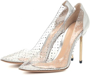 Women's Crystal-adorned Transparent Pointed-toe High-heeled <b>Shoes</b> with Transparent Crystal Soles High-heeled <b>Shoes</b> Sexy Pumps - Product Image 2