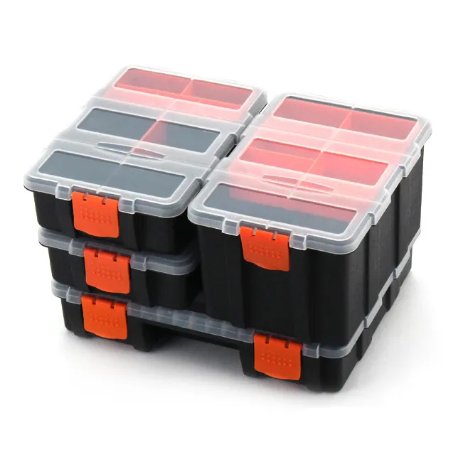 Tool Case Parts Storage Organizer Set Box Plastic Compartment With Cover Hardware Multi-function Screw Boxes