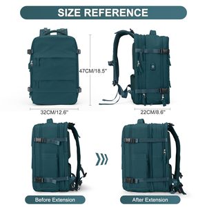 Du lịch lớn hành lý Ba lô chuyến bay của hãng hàng không được phê duyệt mang theo ba lô thể thao không thấm nước Daypack đi bộ đường dài Backpacking với USB - Product Image 2