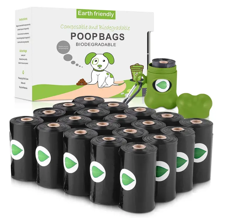 Großhandel Eco 100% biologisch abbaubare tragbare Haustier selbst dichtende Kot beutel mit Hunde abfall Poop Bag Dispenser