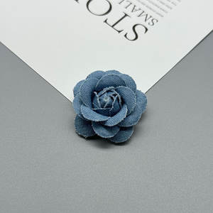 Flores de tela vaquera al por mayor, flores de gasa para boutique, decoración de bodas, bricolaje, álbumes de recortes, ropa y tocados. - Product Image 4