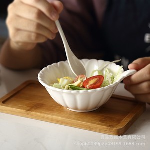 Wooden <b>tea</b> <b>tray</b>, square <b>tea</b> <b>tray</b>, fruit salad bowl, dessert <b>tray</b>, Chinese hotel tableware, order plate - Product Image 5