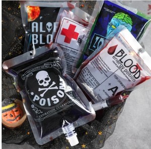 Sacchetti riutilizzabili per bevande di Halloween puntelli Cosplay borse per il sangue <span class=keywords><strong>accessori</strong></span> per Vampire Halloween - Product Image 4