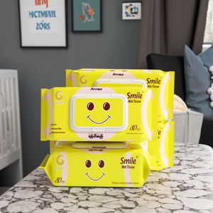 ผ้าเช็ดทำความสะอาดแบบเปียกสำหรับเด็กทารกผ้าเช็ดทำความสะอาดปราศจากแอลกอฮอล์พร้อมดอกคาโมไมล์จากว่านหางจระเข้มีตัวอย่างออนไลน์จำนวนมากเป็นมิตรกับสิ่งแวดล้อม - Product Image 5