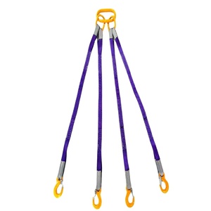 100% ポリエステルマルチレッグウェビングスリングリフティングスリング、フック付きリフティンググッド - Product Image 1