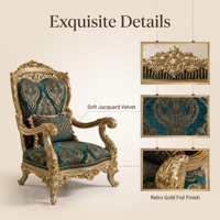 Ensemble de canapés de salle à manger en bois massif sculpté de luxe européen, style rococo français, canapé en tissu, finition vieillie, mobilier de maison