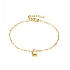 स्टेनलेस स्टील की डबल परत सोने की प्लेटेड डेंटी पैर की चेन बोहो शैली पार्टियों के साथ सुंदर दिल के आकर्षण कंगन - Product Image 5