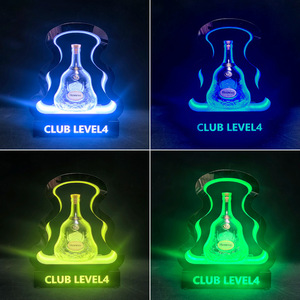 Colorful Acrylic Wine Stand With <b>Led</b> <b>Light</b> Ace Of Spades Shape For Party <b>Bar</b> KTV Display - Product Image 5