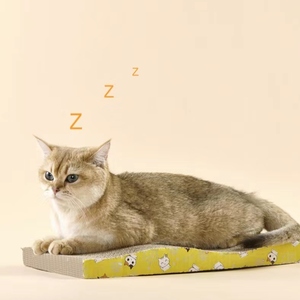 Kattenkrabber Karton Met Kattenkruid Recycle Gegolfde Scratching Pad Omkeerbare Vervangende Scratcher Pad Lounge Slaapbank - Product Image 3