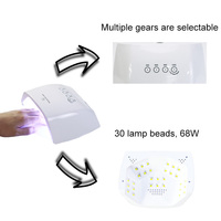 Sèche-Ongles Portable Intelligent à Piles par Induction UV LED, Lampe de Thérapie à Trois Vitesses avec Minuteur pour Salon de Manucure