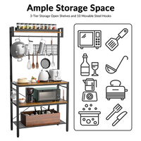 Support de four à micro-ondes à 4 niveaux, étagère de rangement pour ustensiles de cuisine, vente en gros