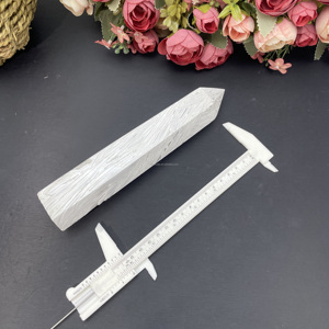 Torre di agata messicana per la guarigione del punto di tetraedro naturale pietra Reiki bianco agata messicana - Product Image 5