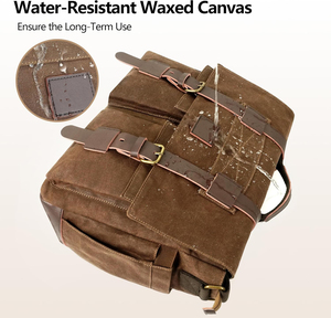 Messenger túi cho nam giới 15.6 inch máy tính xách tay vải cổ điển Satchel không thấm nước bền thời trang cặp cho các trường học & làm việc - Product Image 3