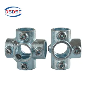 Galvanised Gi Pipe Fittings Malleable Iron Metal Pipe Diameter Key Clamps Connector With Screws Couplings