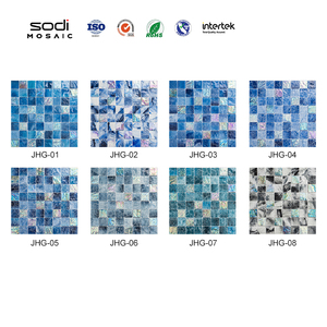 Phong cách Châu Âu khách sạn tắm spa tắm ngoài trời pha lê sáng trộn màu xanh óng ánh màu xanh lá cây sàn gạch ThủY Tinh Hồ bơi khảm - Product Image 6