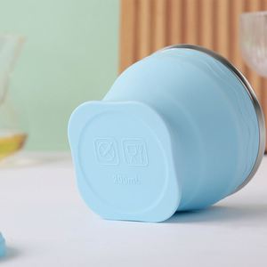 Offre Spéciale – Tasse en Silicone Pliable Multi-Usages 200 ml Anti-Fuite avec Bord Renforcé en Acier Inoxydable 304 – Vaisselle Réutilisable Écologique - Product Image 3