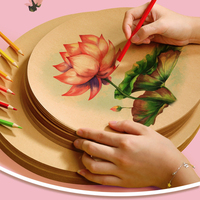 Plus populaire 29cm rond croquis couleur plomb surligneur peinture bricolage argile illustration fond carton personnalisé