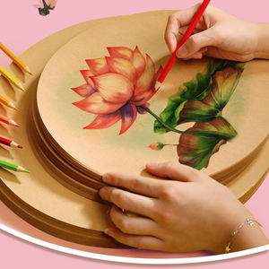 Plus populaire 29cm rond croquis couleur plomb surligneur peinture bricolage <span class=keywords><strong>argile</strong></span> illustration fond carton personnalisé - Product Image 6