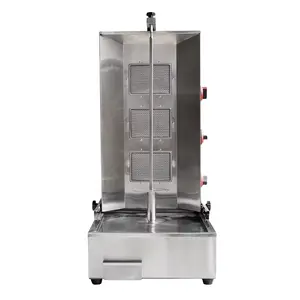 Offre Spéciale Réglable Automatique Robot Rotatif Appareils Turquie Kebab Seekh Gaz Brochette Kebab Machine Avec 4 Brûleurs