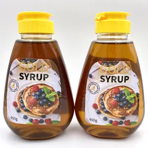 Sirope de fibra saborizado, sustitución de miel transparente, dorado
