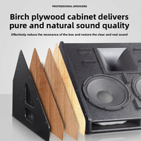 Haut-parleur de monitoring actif LiDoTi MF210, boîtier en bois, entrée XLR équilibrée, monitoring professionnel, performance scénique, portable, haute puissance