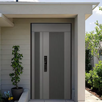 Puerta de Entrada de Aluminio de Lujo Italiana Antirrobo con Acabado Moderno para Uso Comercial, 1 Año de Garantía