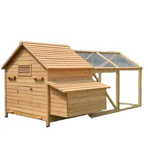Wholesale sale outdoor 15 hen weatherproof high quality luxury large wood chicken coop