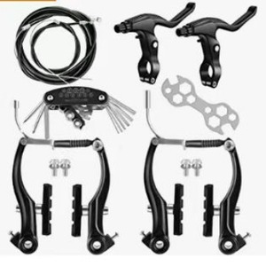 Kit de frein V pour vélos de route, étrier en alliage d'aluminium, ensemble complet réglable, levier à 2 doigts - Product Image 1