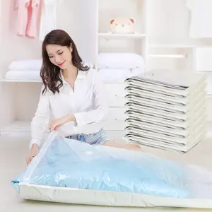 Taili Jumbo Space Saver Mở Rộng Hình Dạng Phẳng Nhựa Kín Chân Không Nén Lưu Trữ Túi Cho Chăn Duvets Quần Áo