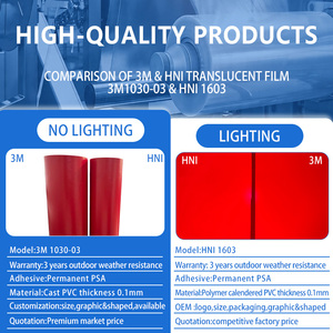 <span class=keywords><strong>Film</strong></span> Vinyle Translucide Calendré pour Enseignes Lumineuses – 36 Couleurs, Durabilité Extérieure 3 Ans, Finition Mate, Alternative au 3M 1030 - Product Image 5