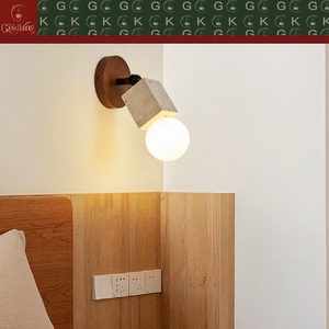 Applique murale GOLDKING pour chambre et entrée, en travertin beige et noyer, à angle réglable, OEM ODM, directement de l'usine - Product Image 5