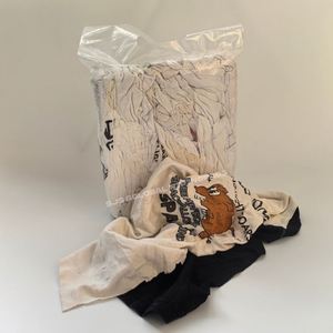 Trapos de limpieza industrial de algodón de alta calidad de 10 libras, trapos reutilizables de camiseta blanca estampada, trapos de punto de algodón blanco para taller - Product Image 1