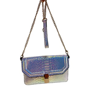 <span class=keywords><strong>Sac</strong></span> bandoulière mini pour femme, couleur arc-en-ciel métallique personnalisée, style preppy, avec chaîne dorée, étanche, portable, <span class=keywords><strong>à</strong></span> une seule sangle - Product Image 1