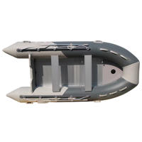 Bateau de pêche gonflable de haute qualité de 12 pieds, capacité de 4 à 5 personnes, bateau à rames avec plancher en aluminium, Hypalon/PVC