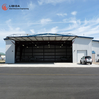 Bâtiment d'hangar en structure métallique avec portes coulissantes, taille personnalisée, kit préfabriqué