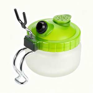Pot de nettoyage pour pistolet aérographe LinhaivetA, pot en verre <span class=keywords><strong>avec</strong></span> support et filtre pour la peinture de modèles - Product Image 1