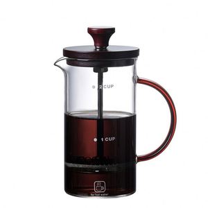 High Quality 400ml 800ml Borosilicate Glass French Press <b>Coffee</b> Maker with Stainless Steel <b>Filter</b> Mesh for Green Tea Milk Making - Product Image 2