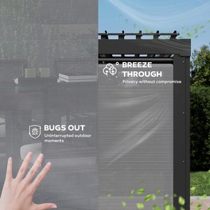 Pantalla DE PRIVACIDAD extraíble de aluminio de tamaño personalizado Nsect Proof Net para accesorios de pérgola a prueba de viento para pérgola al aire libre - Product Image 6