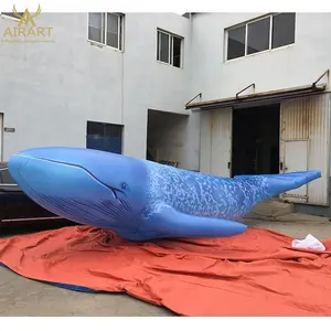 Decorazione gonfiabile gigante del Club dell'acquario della balena blu degli animali gonfiabili del mare & dell'oceano
