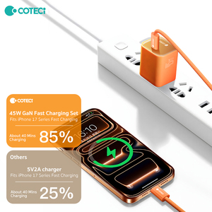 Coteci USB C Để C Ngày Cáp Nhanh Chóng Sạc Pd QC 45W Gan Adapter Power <span class=keywords><strong>Charger</strong></span> Kit Cam Điện Thoại Sạc Cho iPhone 17 Pro Max - Product Image 3
