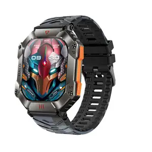  Reloj inteligente con pantalla táctil GAOKE con barómetro, brújula, rastreador de sueño físico, 100 + Modo deportivo, relojes inteligentes para hombre KR80