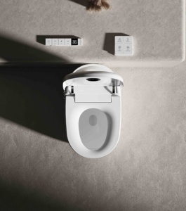 WC intelligent haut de gamme avec chasse d'eau entièrement automatique, siège chauffant, télécommande, cuvette allongée pour femmes MDG9 Voice - Product Image 2
