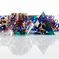 Dés en résine flottants extra larges à 20 faces sculptés à la main en œil de dragon D20 Logo personnalisé pour donjons et dragons