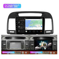Écran de caméra de recul GPS autoradio Android 9 pouces 2 Din 2.5D pour Toyota Camry 5 XV 30 2001-2006 Multimédia Carplay Android Auto