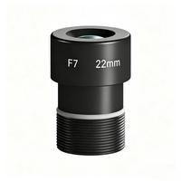 Lensa Visi Mesin 22mm M12 S Mount 6MP F5.6 F7 F8 F11 Distorsi Rendah untuk Kamera Industri Sensor 2/3''.