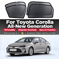 Pare-soleil magnétique sur mesure LC pour vitres de voiture, protection UV, rideaux en maille pour vitres latérales, isolation thermique, pare-soleil pour Toyota Corolla