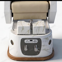 Fauteuil de pédicure électrique inclinable de luxe moderne pour salon de manucure, avec fonction bain de pieds personnalisé et spa pour les pieds